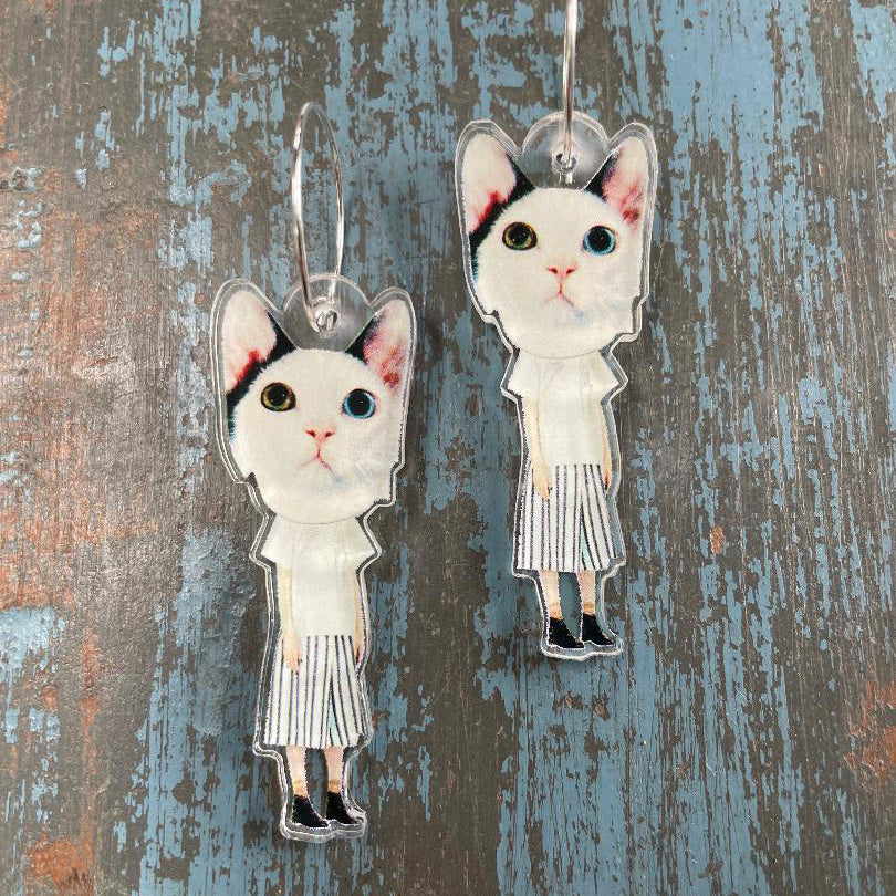 IF BOWIE WAS A CAT EARRINGS