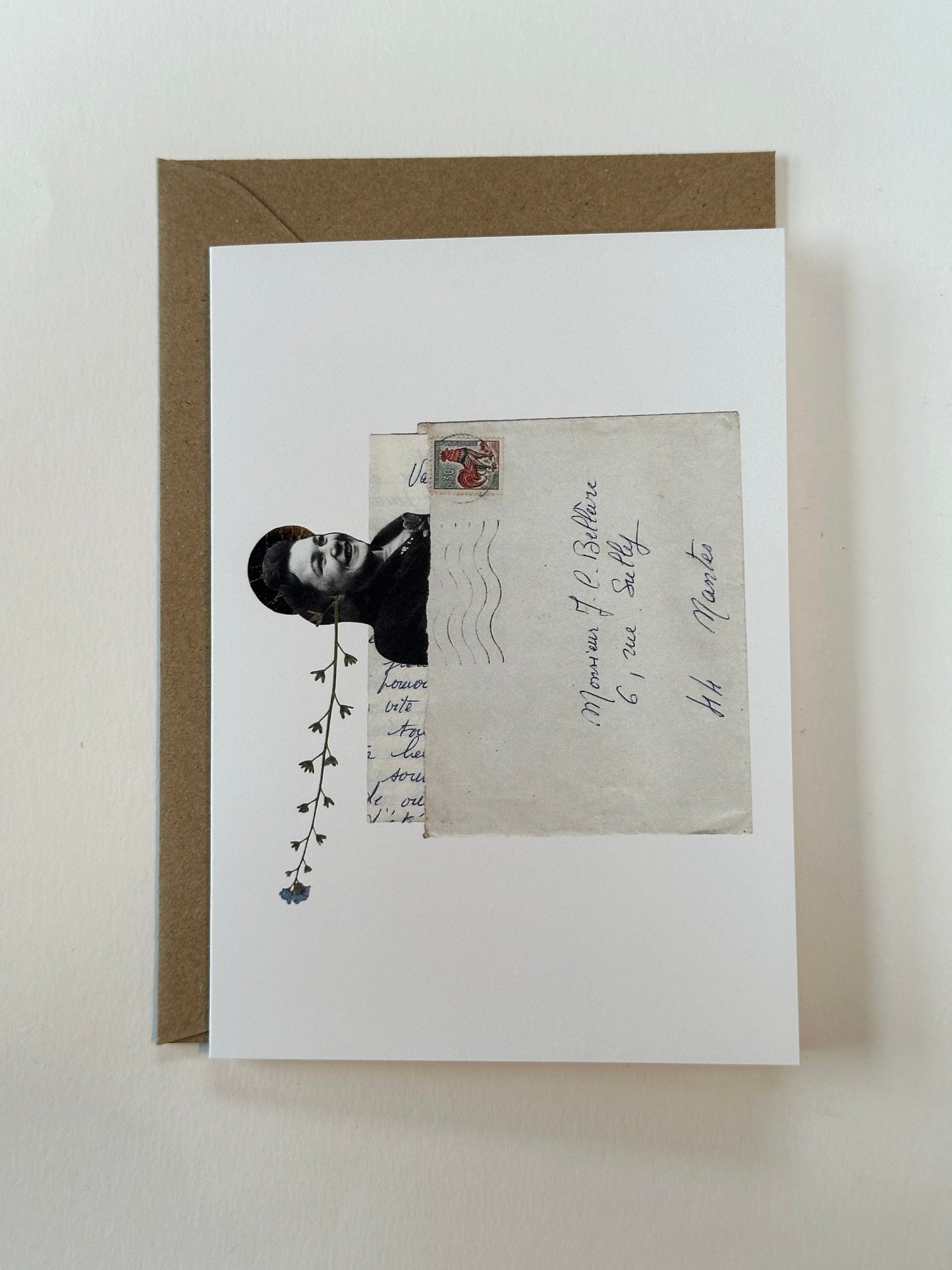 NATURE WHISPERED AND MARGUERITE LISTENED CARD