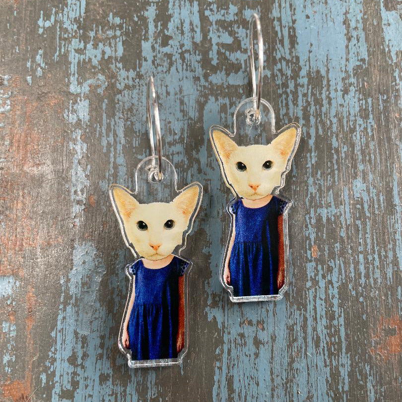 OLD BLUE EYES EARRINGS