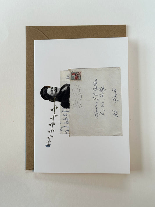 NATURE WHISPERED AND MARGUERITE LISTENED CARD